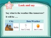 六年级上册英语课件-lesson 3 it will be sunny this sunday｜科普版（三起）(共19张ppt)