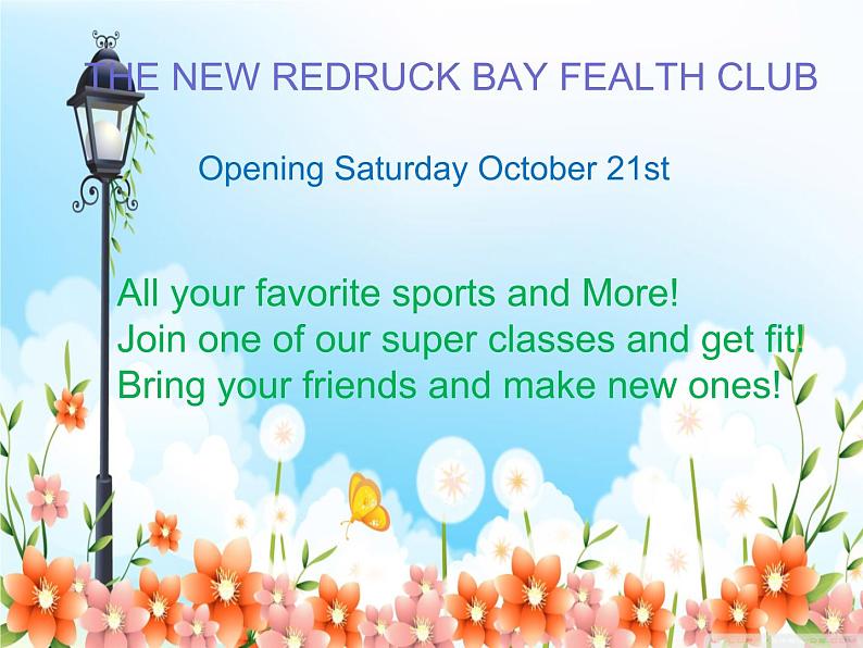 北师大版（年级起点)六年级英语上Unit3   Redrock Bay Health Club 课件第8页