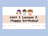 冀教版英语（一起）一年级下册Unit 1 Lesson 3 Happy birthday 课件