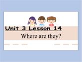 冀教版英语（一起）一年级下册Unit 3 Lesson 14 Where Are They 课件