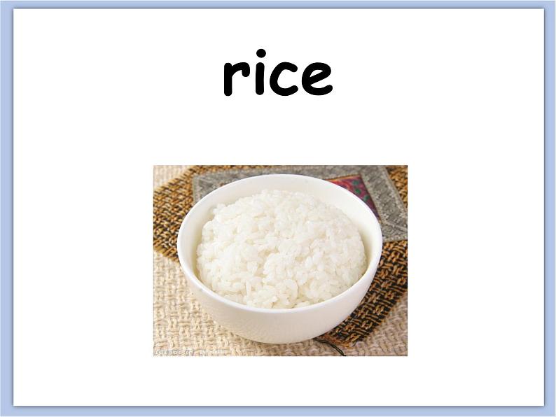 冀教版英语（一起）二年级下册Unit 3  Lesson 14 Rice and Meat 课件04