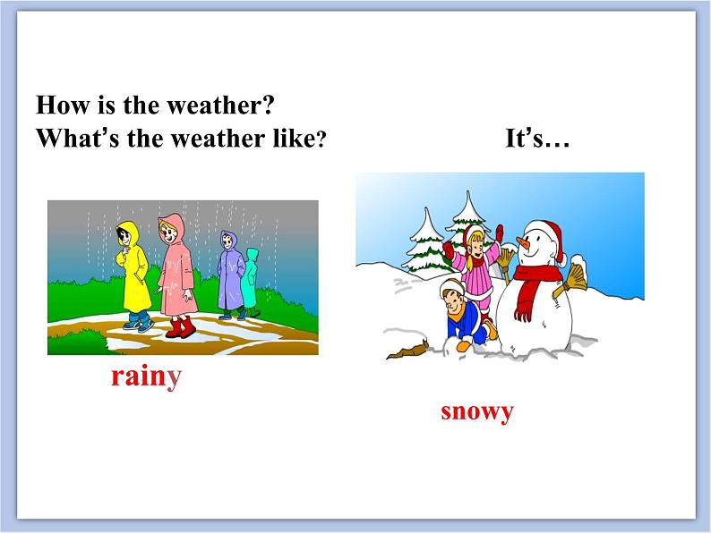 冀教版英语（一起）四年级下册Unit 2 Lesson 9 How's the Weather？ 课件08