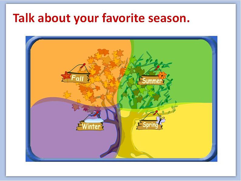 冀教版英语（一起）四年级下册Unit 2 Lesson 11 What's Your Favourite Season？ 课件第7页