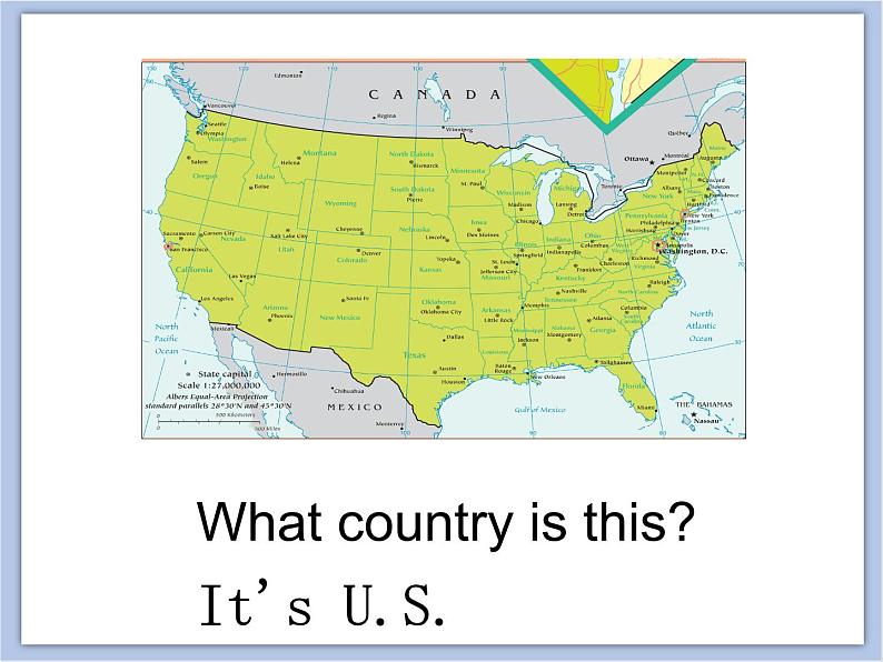 冀教版英语（一起）四年级下册Unit 4 Countries We Know Lesson 22 The U.S. and the U.K. 课件2第3页