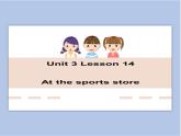 冀教版英语（一起）五年级下册Unit 3 Lesson 14 At the sports store课件