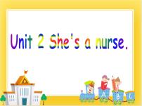 外研版 (一年级起点)一年级下册unit 2 She's a nurse.多媒体教学ppt课件