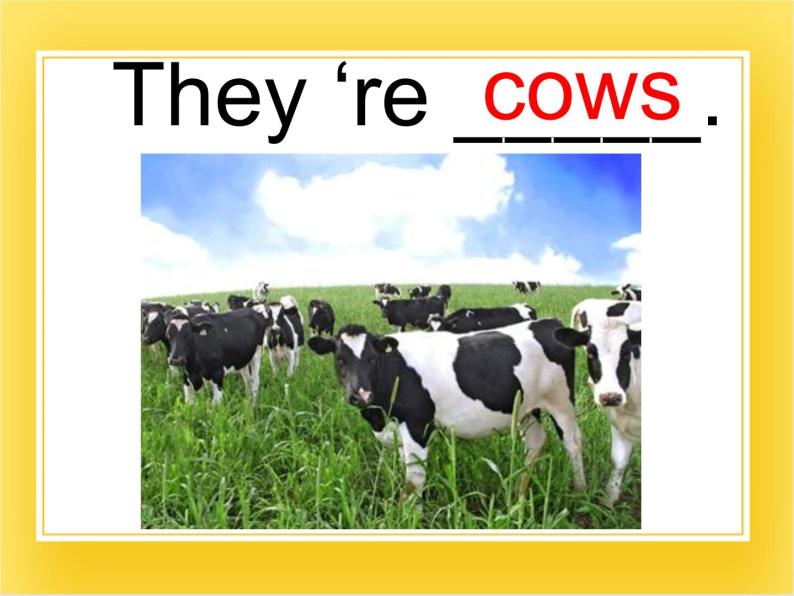 外研版（一起）英语一年级下册课件 Module 5《Unit 1 They’re cows》03