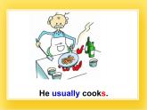 外研版（一起）英语二年级下册课件 Module 6《Unit 2 My grandma usually cooks》