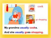 外研版（一起）英语二年级下册课件 Module 6《Unit 2 My grandma usually cooks》