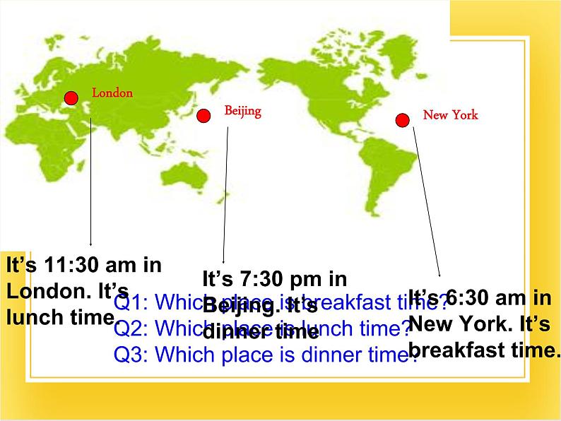 外研版（一起）英语四年级下册课件 《Module 7Unit 2 It 's 6_30 am in New York.》第5页