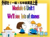 外研版（一起）英語(yǔ)五年級(jí)下冊(cè)課件 《Module6Unit 1 We’ ll see lots of very big stones.》