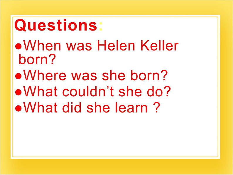 外研版（一起）英语六年级下册课件 《Module 7Unit 2 She couldn't see or hear.》06