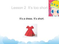 小学英语Lesson 2 It's too short试讲课ppt课件