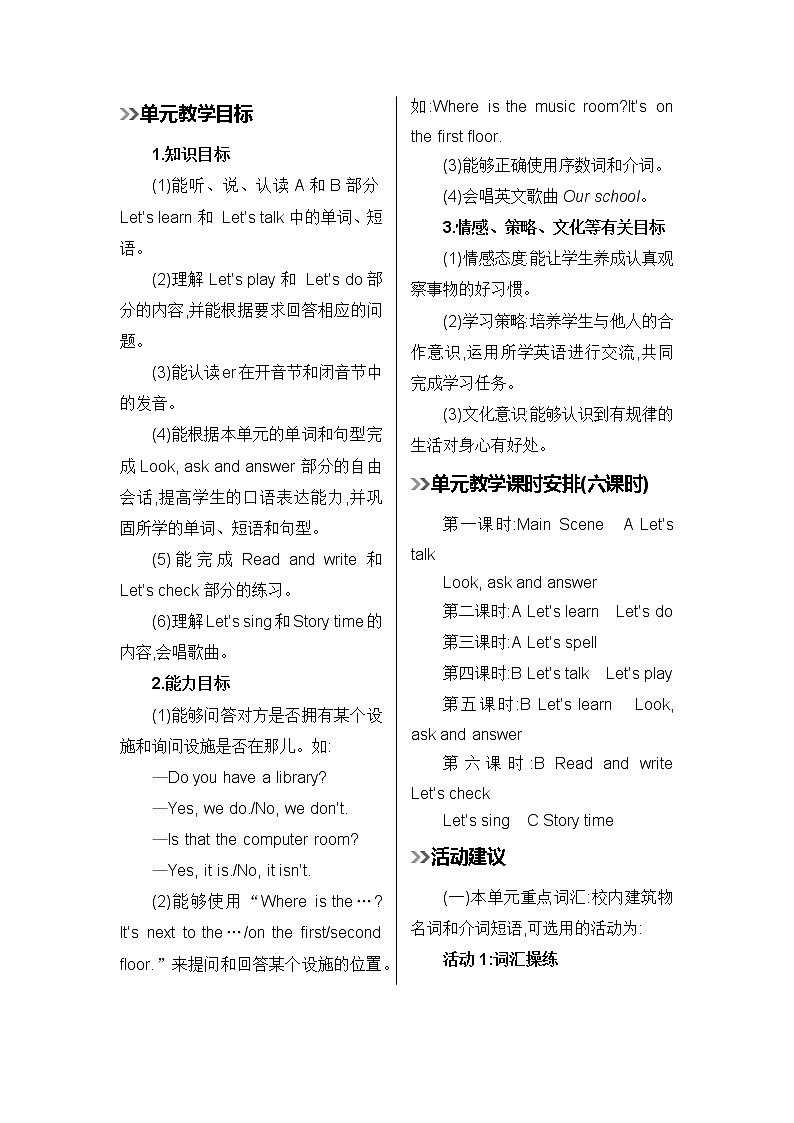 人教版英语四年级下册 Unit 1 Part A  第1课时 PPT课件+教案02