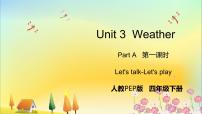 小学英语人教版 (PEP)四年级下册Unit 3 Weather Part A图片课件ppt