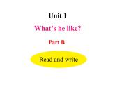 人教PEP版英语五年级上册  Unit 1 What's he like？-PartB Read and write(课件)