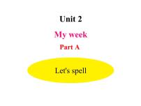 小学英语人教版 (PEP)五年级上册Unit 2 My week Part A教案配套课件ppt