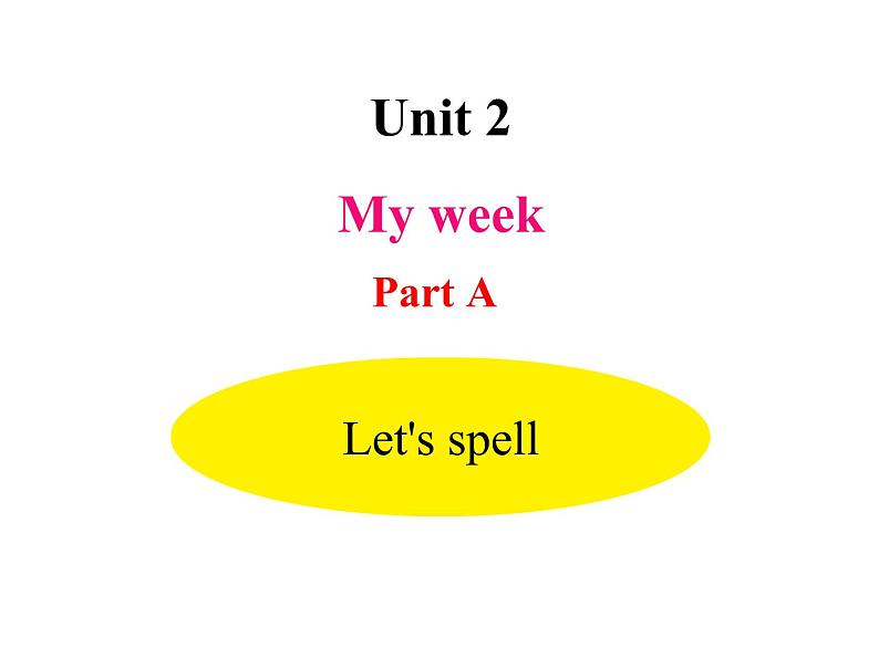 人教PEP版英语五年级上册 Unit 2 My week-PartA Let's spell(课件)01