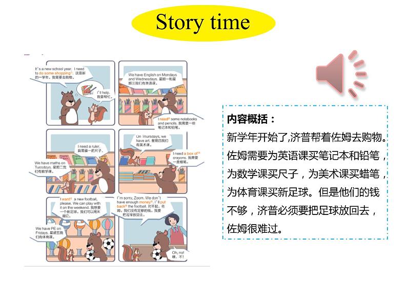 人教PEP版英语五年级上册 Unit 2 My week-PartC Story time(课件)03