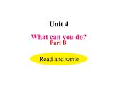 人教PEP版英语五年级上册 Unit 4 What can you do？-PartB Read and write(课件)