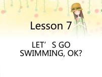 小学英语科普版四年级下册Lesson 7 Let's go swimming,OK?教课ppt课件