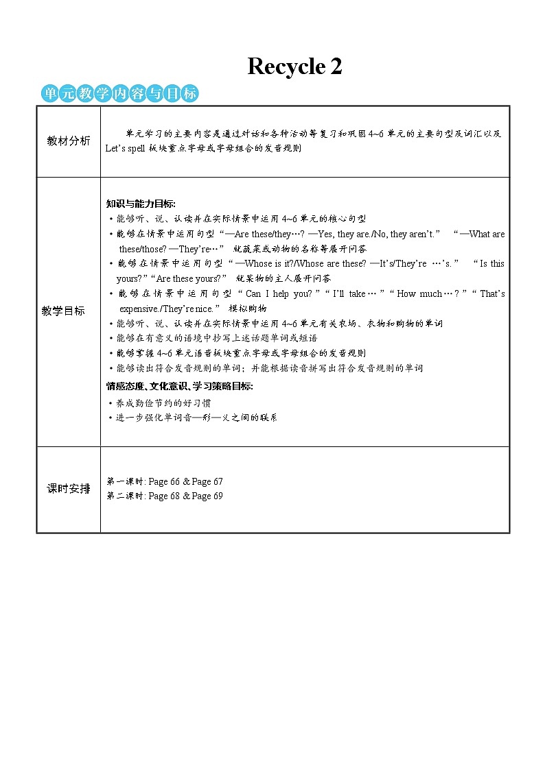 Recycle 2 The first period 课件+教案+素材01