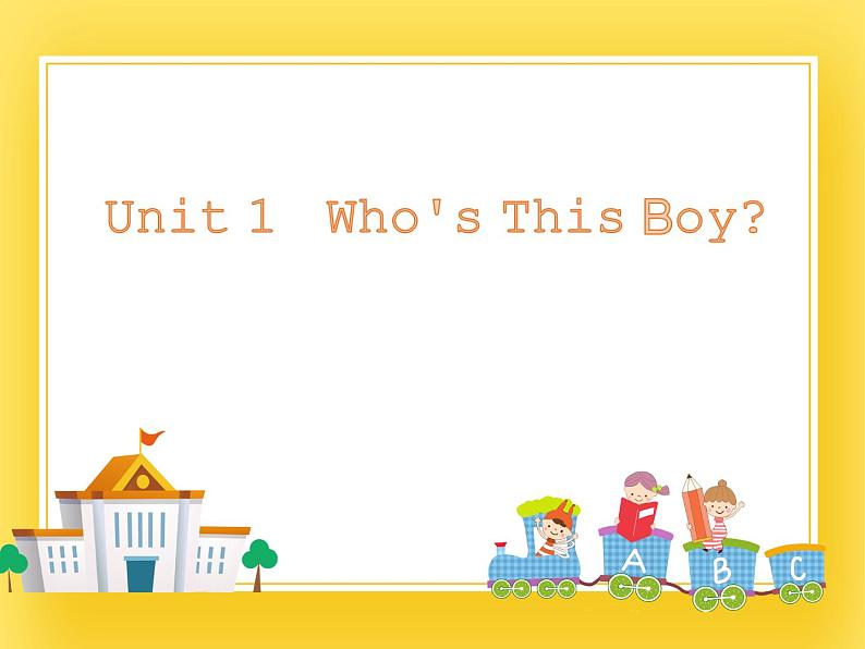 重大版小学英语三年级下册Unit 1《Who’s this boy》课件第1页