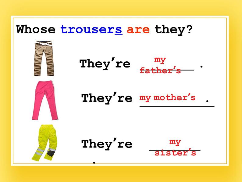 重大版小学英语四年级下册Unit 4《Whose cap is this》ppt课件107