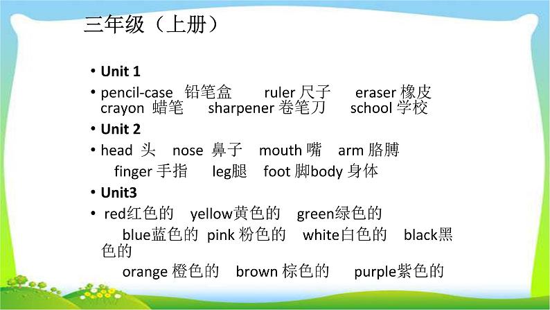 小学英语重点知识归纳完美课件PPT第3页