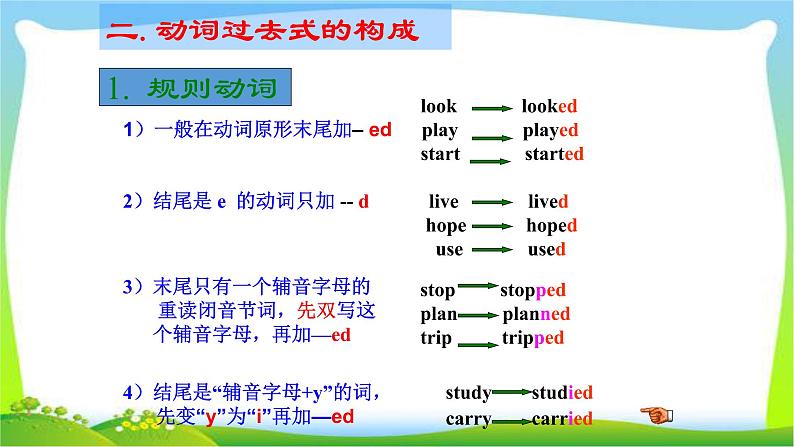 小升初英语复习专项讲解一般过去式课件PPT08