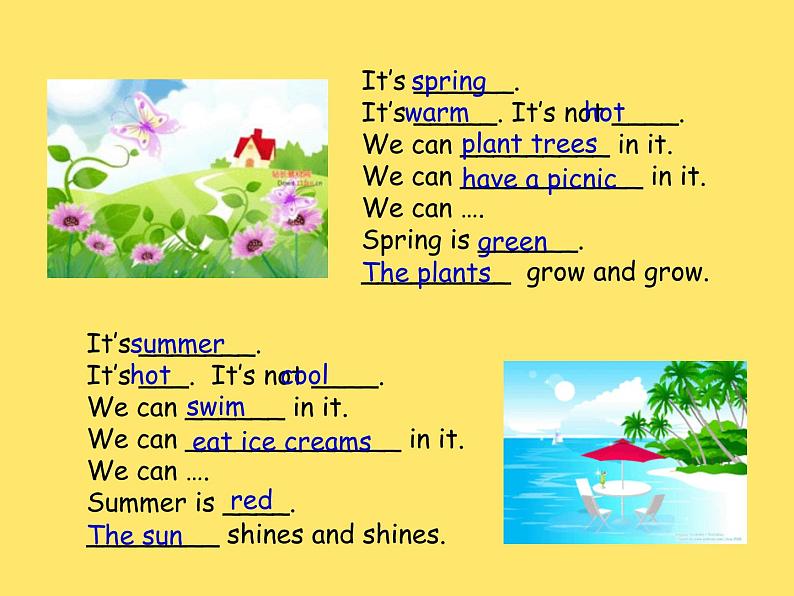 牛津上海版英语三下M3U3 Seasons Period4课件+教案03