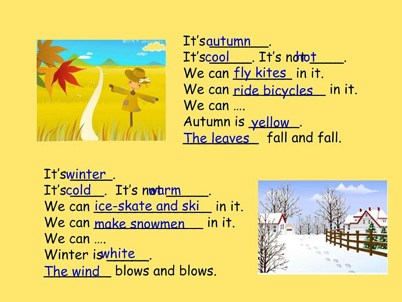 牛津上海版英语三下M3U3 Seasons Period4课件+教案04