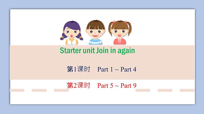 外研剑桥版英语五下Starter unit第2课时  Part 5 ~ Part 9课件+教案+素材01