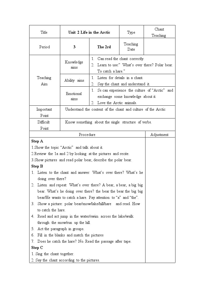 外研剑桥版英语五下unit2第4课时 Life in the Arctic  8 & 9课件+教案+素材03