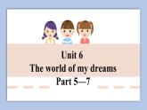 外研剑桥版英语六下unit6The world of my dreams（3）Part 5—7课件+教案+素材
