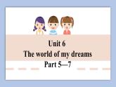 外研劍橋版英語六下unit6The world of my dreams（3）Part 5—7課件+教案+素材