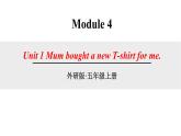 Module 4 Unit 1 Mum bought a new T-shirt for me课件PPT