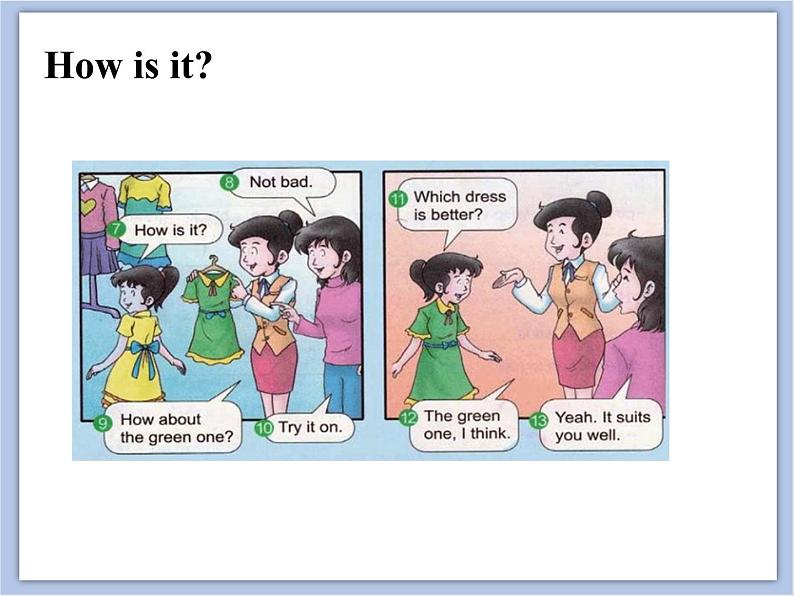 unit 1 Lesson 2 Which dress is better 第一课时_课件+教案04