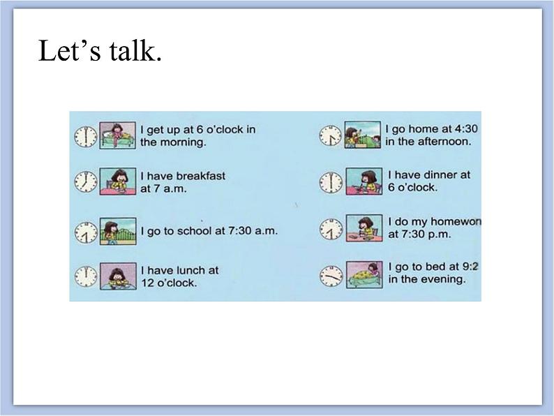 unit 2 Lesson 1 When do you get up 第一课时_课件+教案04