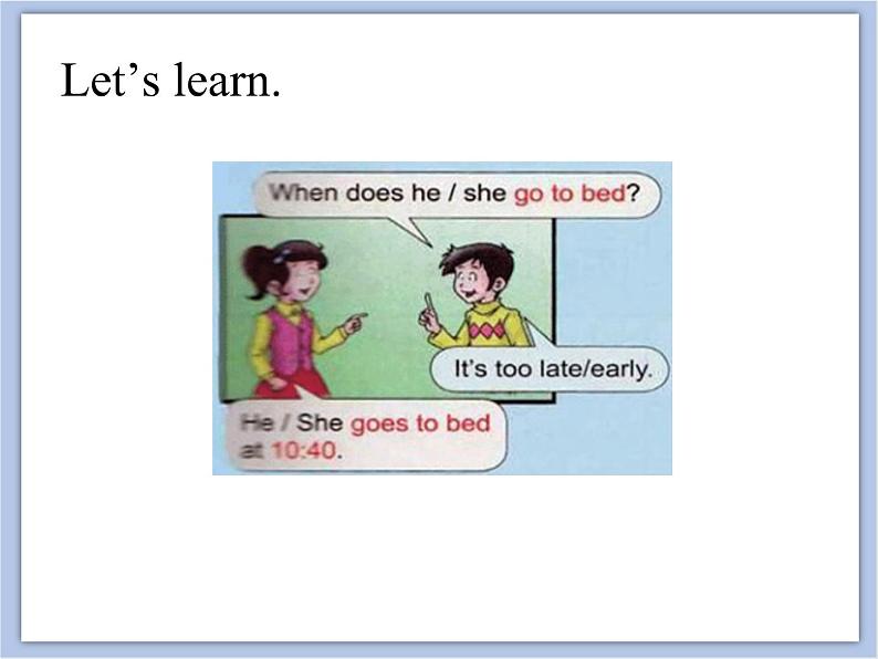 unit 2 Lesson 1 When do you get up 第一课时_课件+教案07