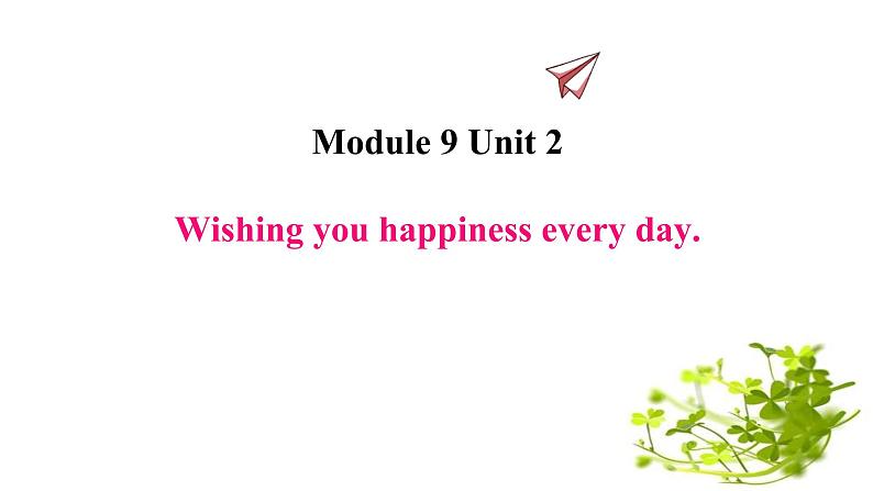 Module 9 Unit 2 Wishing you happiness every day课件PPT01