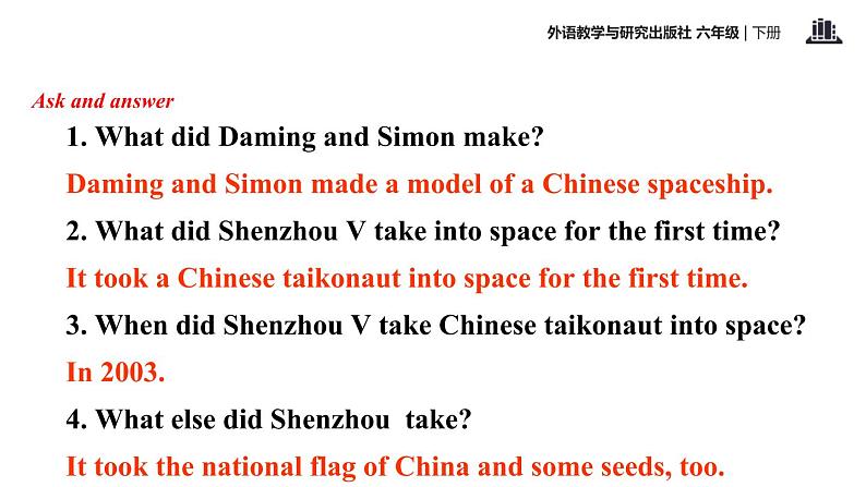 Module6 Unit 2  The name of the spaceship is Shenzhou课件PPT06