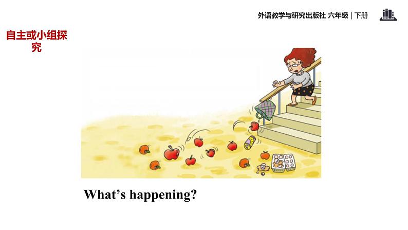 Module 4 Unit 2  The apples are falling down the stairs课件PPT第6页