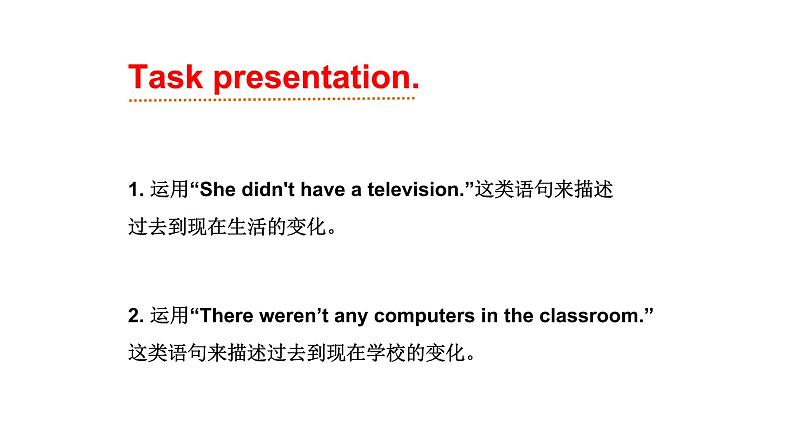 Module 1 unit 2  She didn't have a television.课件PPT08