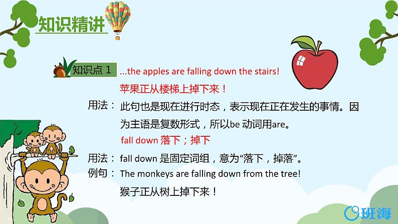 外研版（新）六下-Module 4 Unit 2 The apples are falling down the stairs【优质课件】第8页