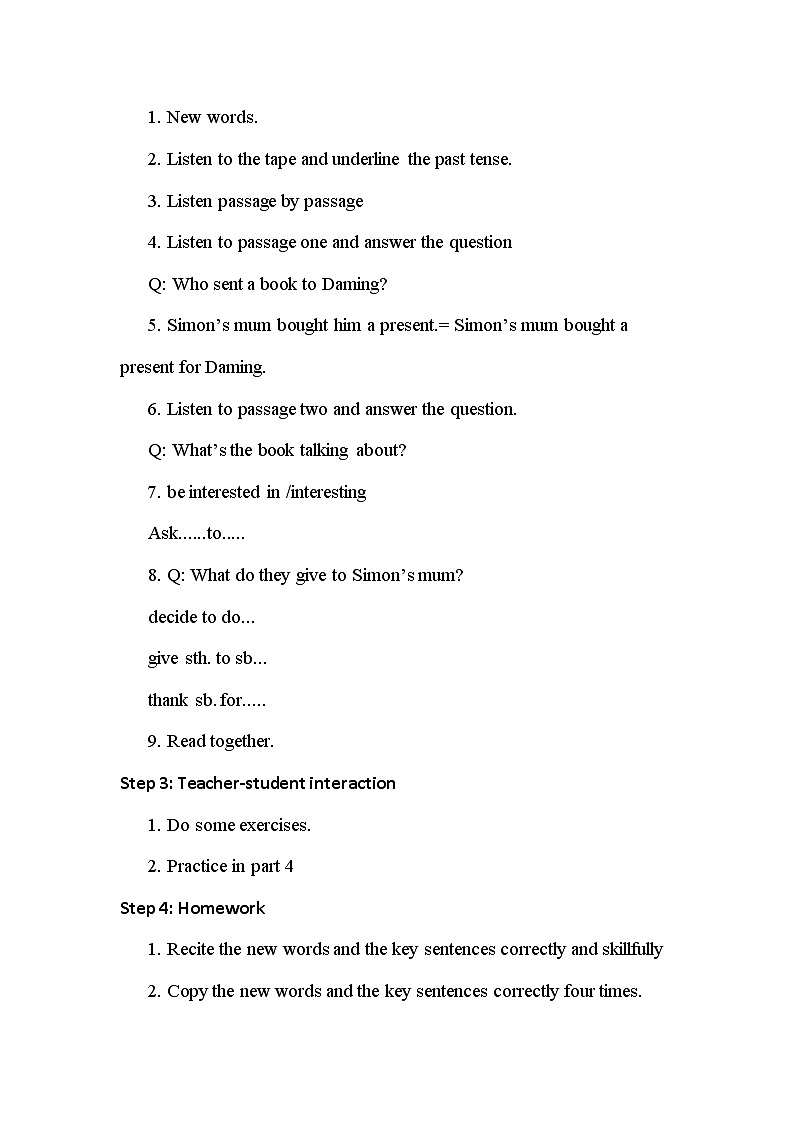 外研版（新）六下-Module 6 Unit 1 It was Daming’s birthday yesterday.【优质教案】02