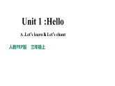 人教PEP三年级上册英语Unit 1 Hello! A Let’s learn & Let’s chan t课件PPT