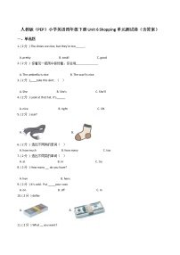 小学英语Unit 6 Shopping综合与测试单元测试综合训练题