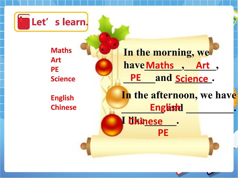 Unit 4 Subjects第三课时（课件+教案）03