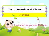 冀教版（三起点）三下 Lesson4 Horses and Rabbits 课件+教案+素材